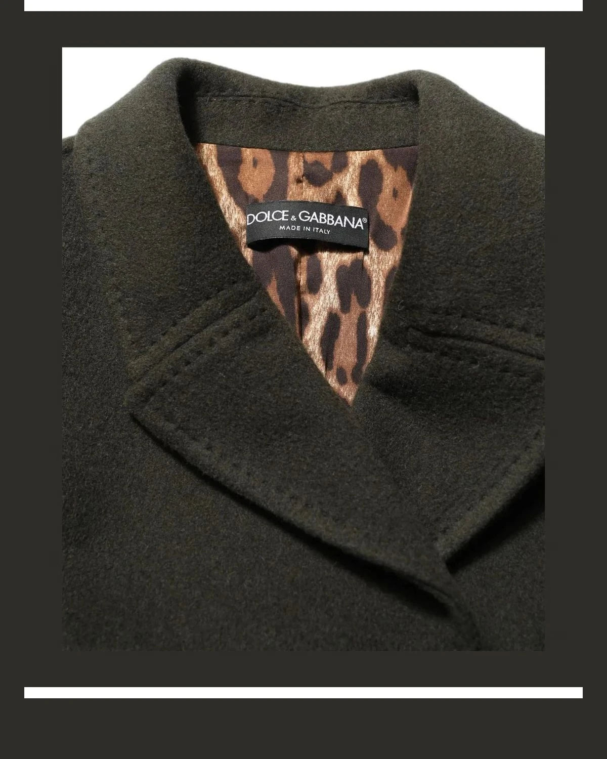 Dolce & Gabbana Pea Coat in green, Polyester