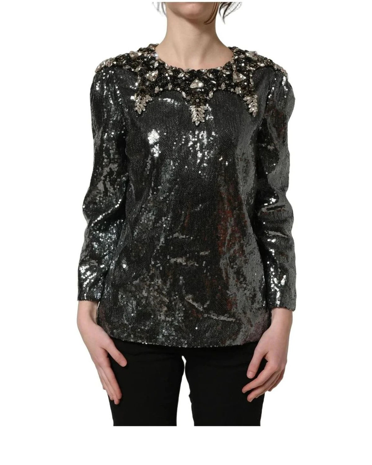 Dolce & Gabbana Blouse in gray, Silk — view 2
