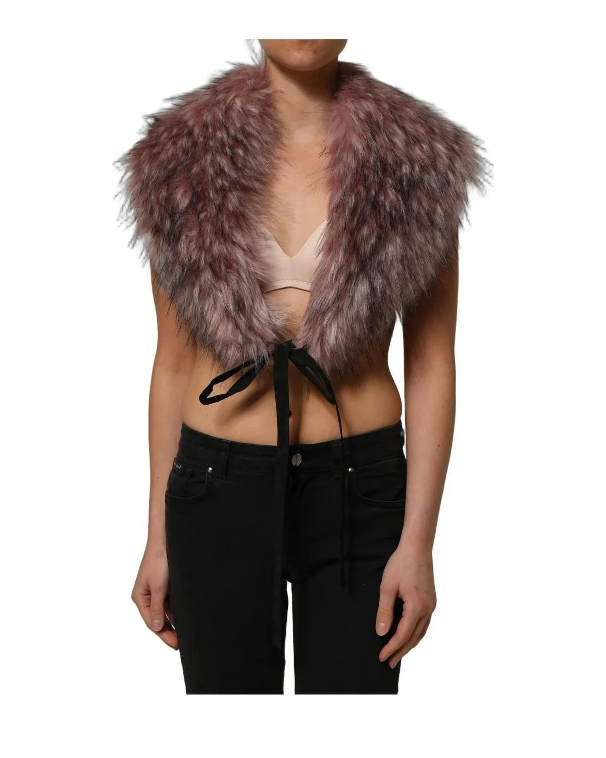 Dolce & Gabbana Vest in pink, Polyester Tie — view 5