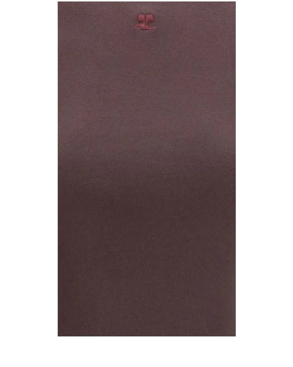 Courrèges T-Shirt in brown, Cotton — view 3