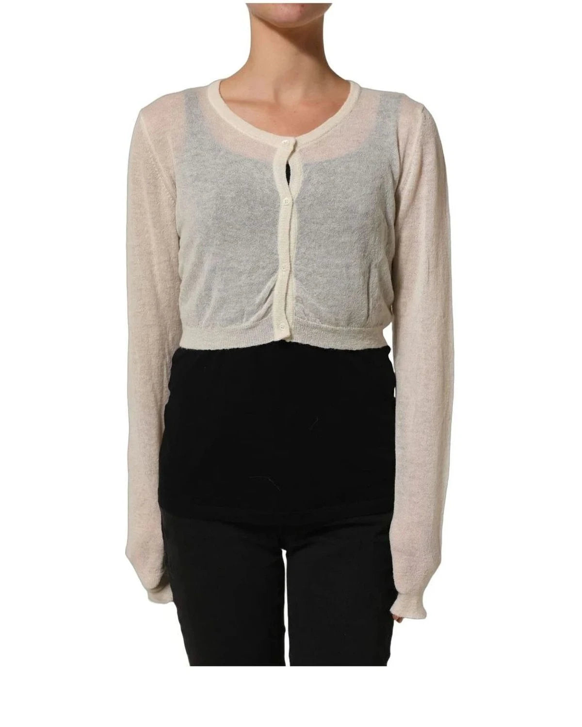 Ermanno Scervino Cardigan in white, Wool — view 3