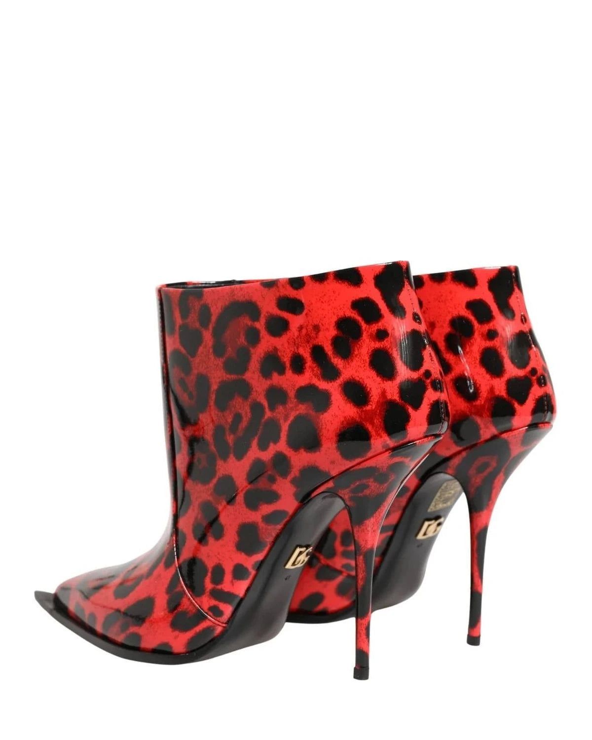 Dolce & Gabbana Leopard Cardinale Red Ankle Boots
