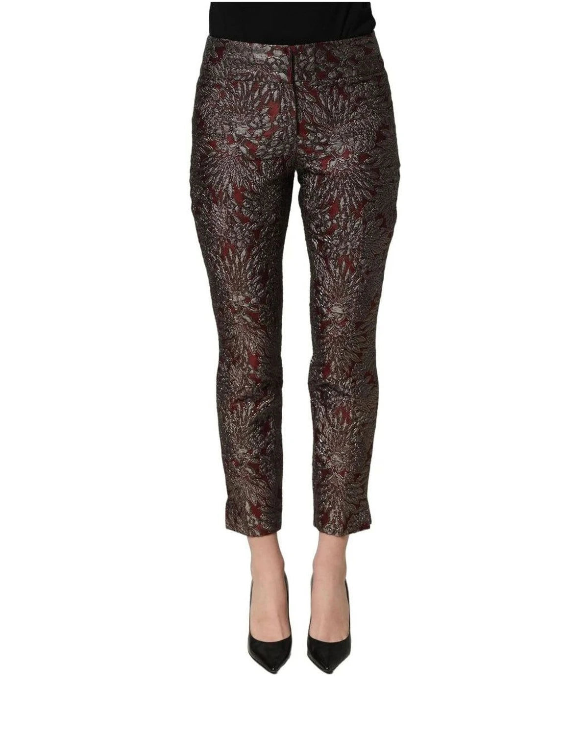 Dolce & Gabbana Trouser in red, Silk — view 3