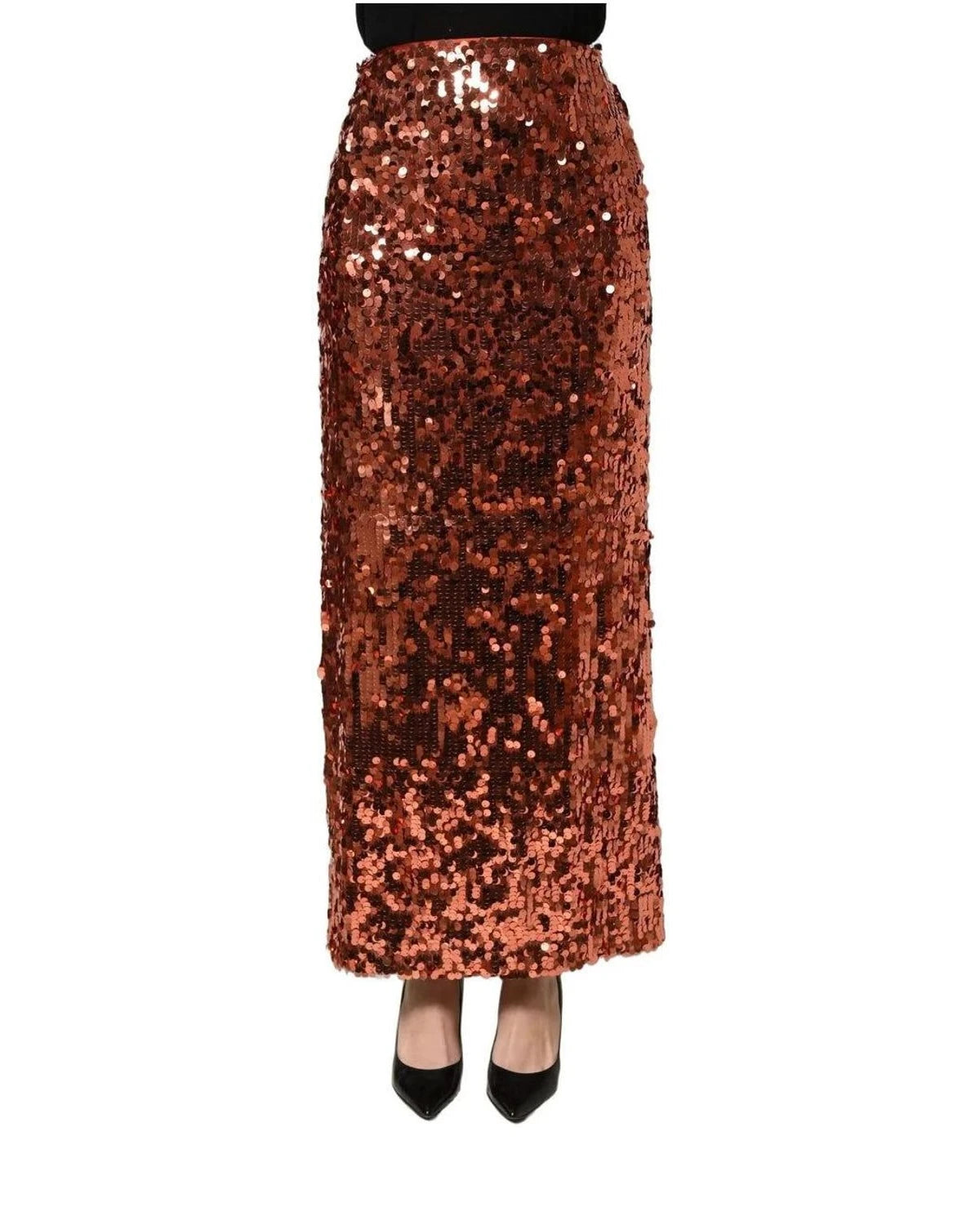 Dolce & Gabbana Skirt in bronze, Silk — view 5