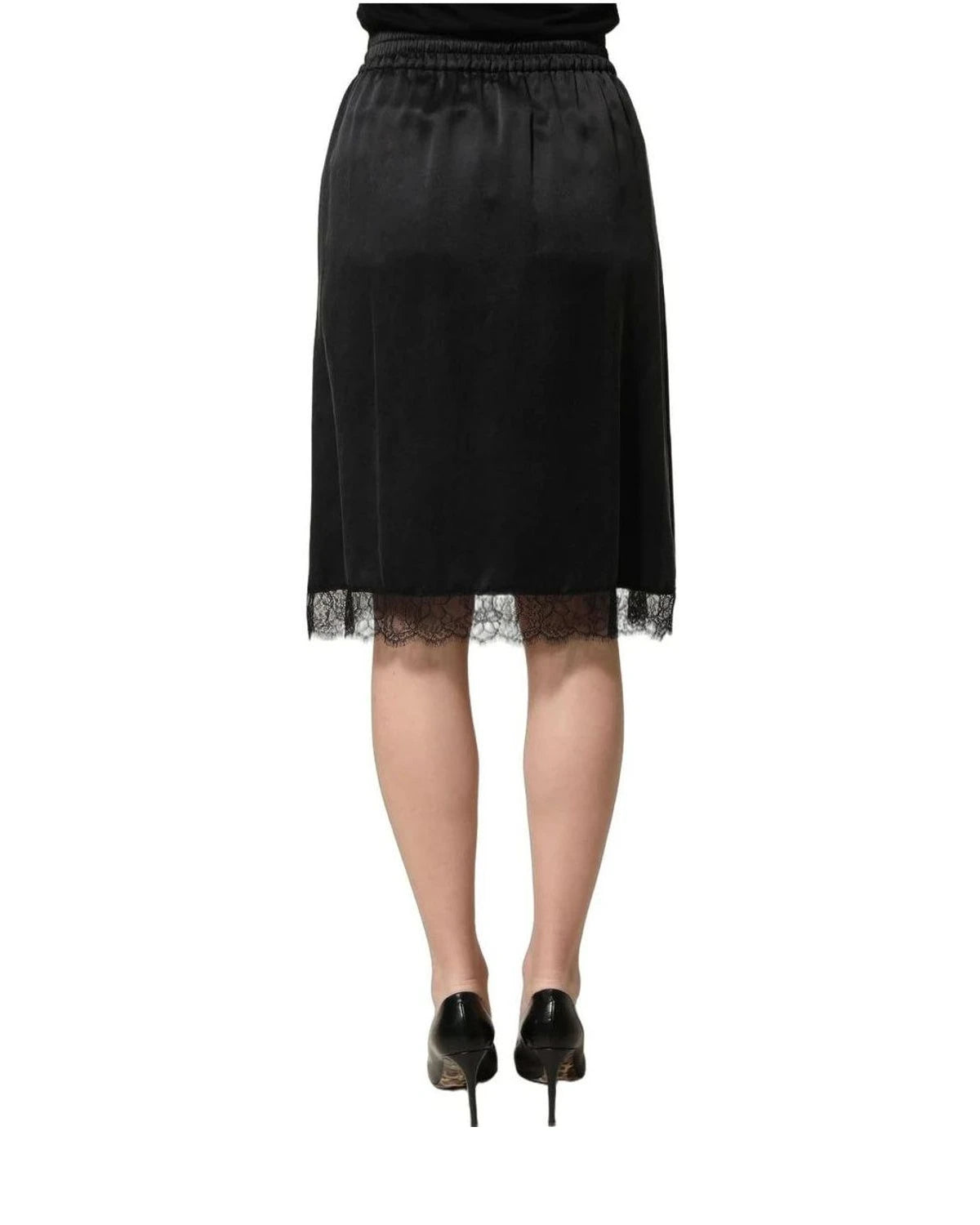 Dolce & Gabbana Skirt in black, Silk Drawstring — view 5