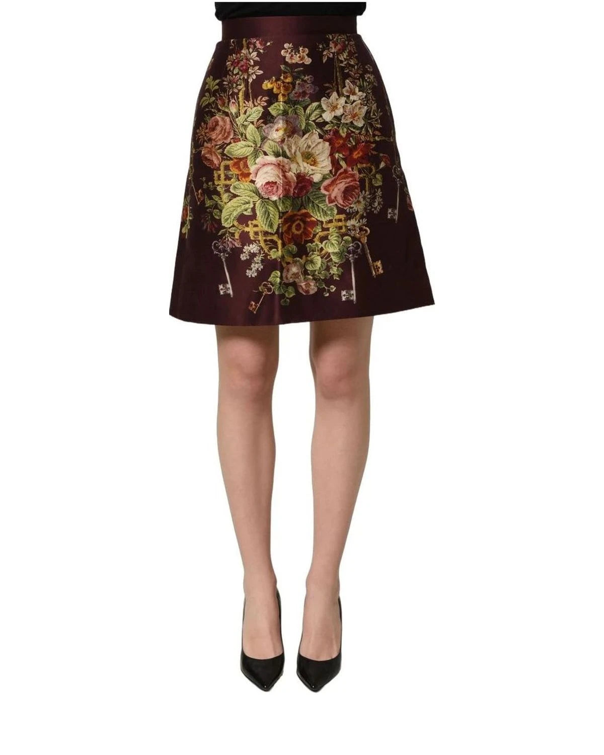 Dolce & Gabbana Skirt in red, Silk — view 2