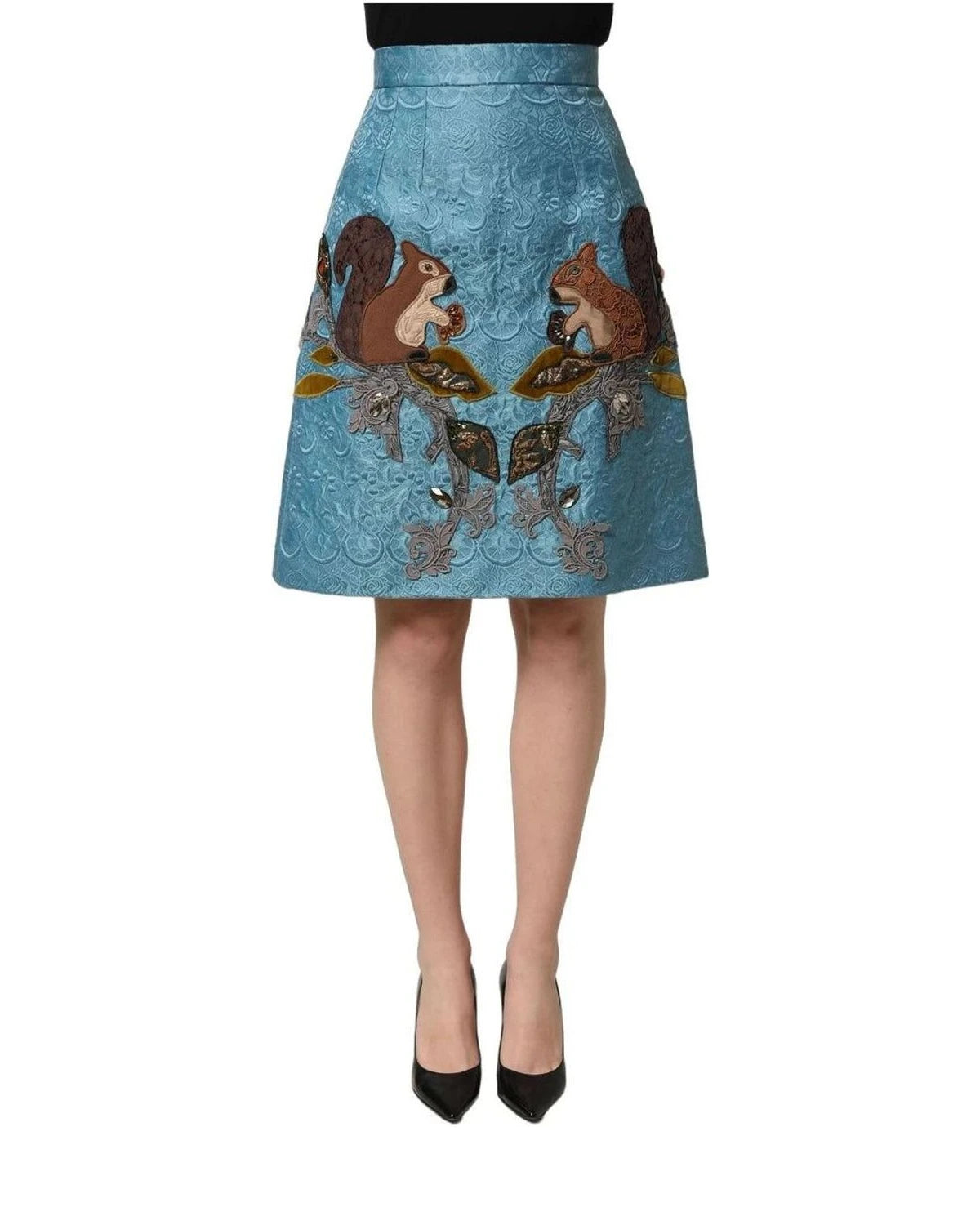 Dolce & Gabbana Skirt in blue, Cotton — view 3