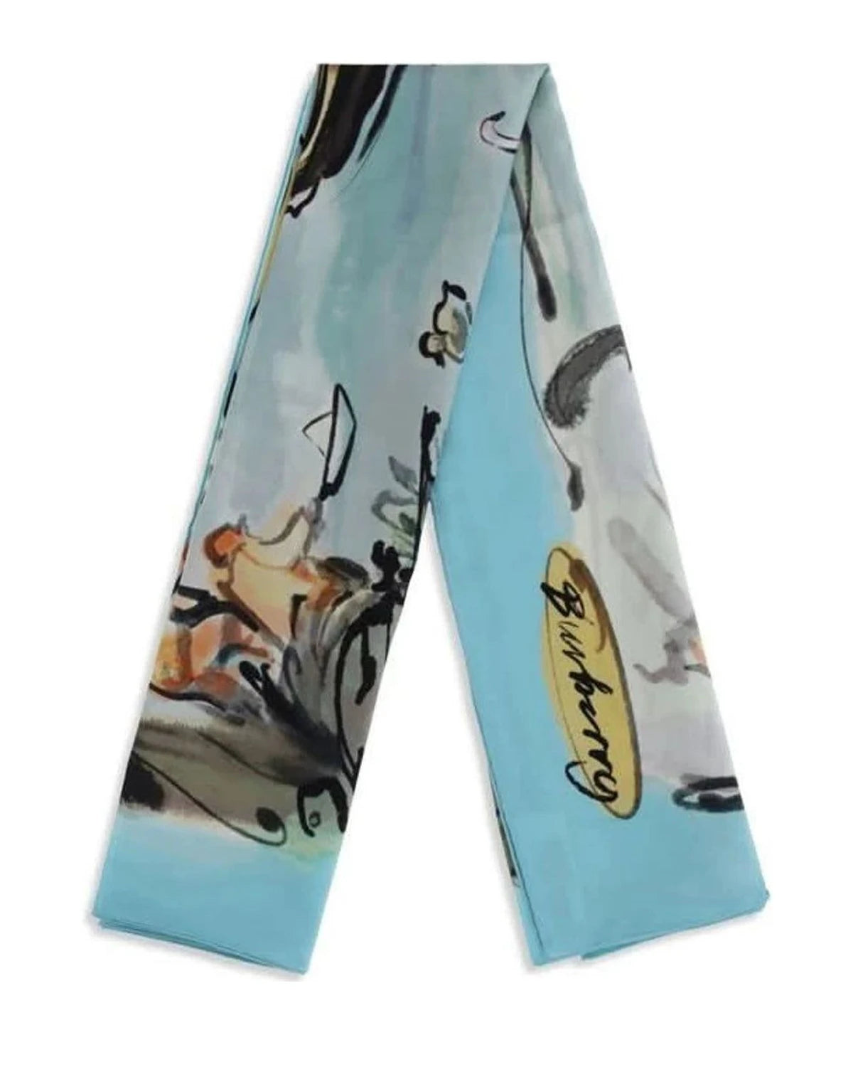 Burberry Scarves & Shawl in blue, Silk — view 2