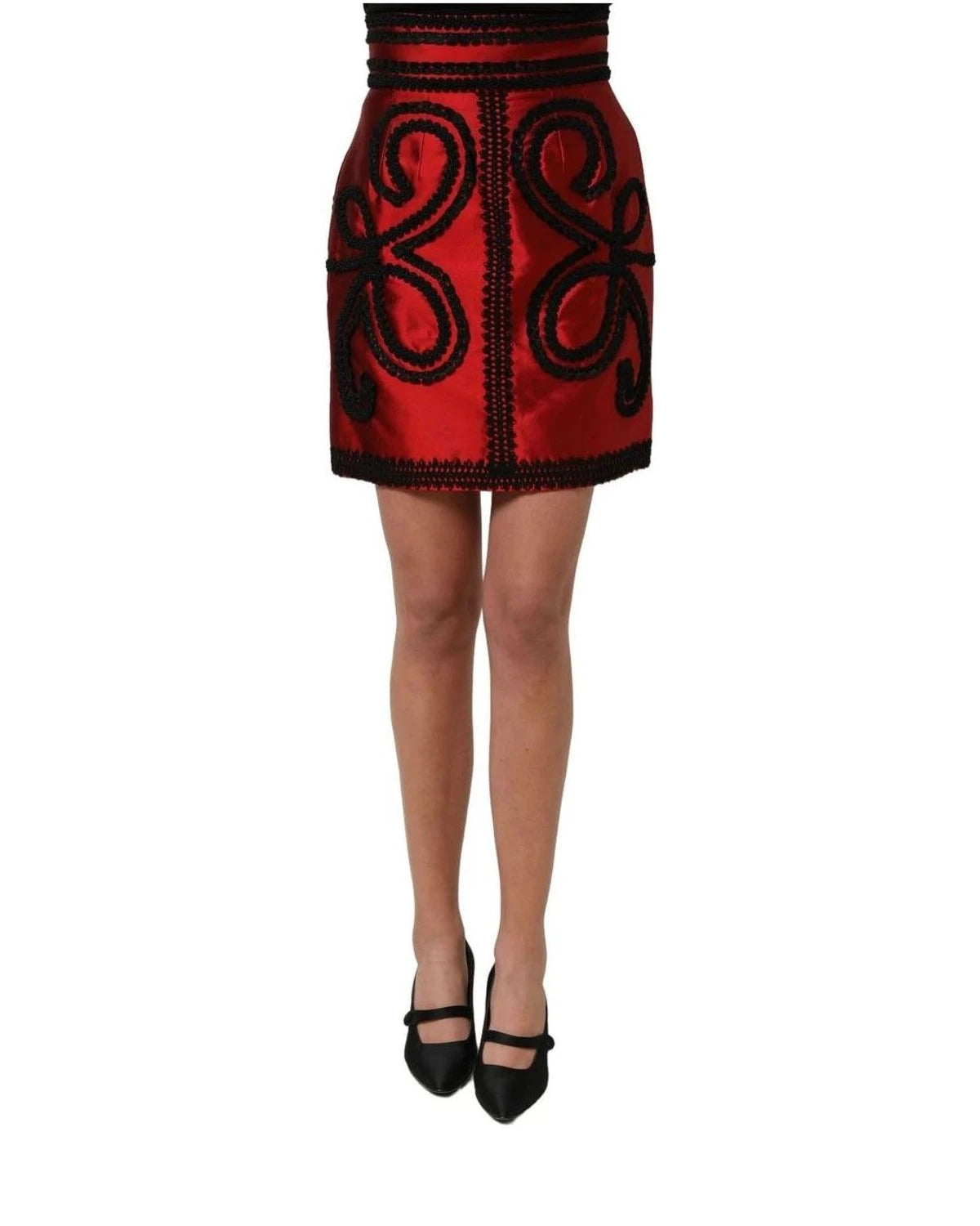 Dolce & Gabbana Skirt in red, Silk — view 3