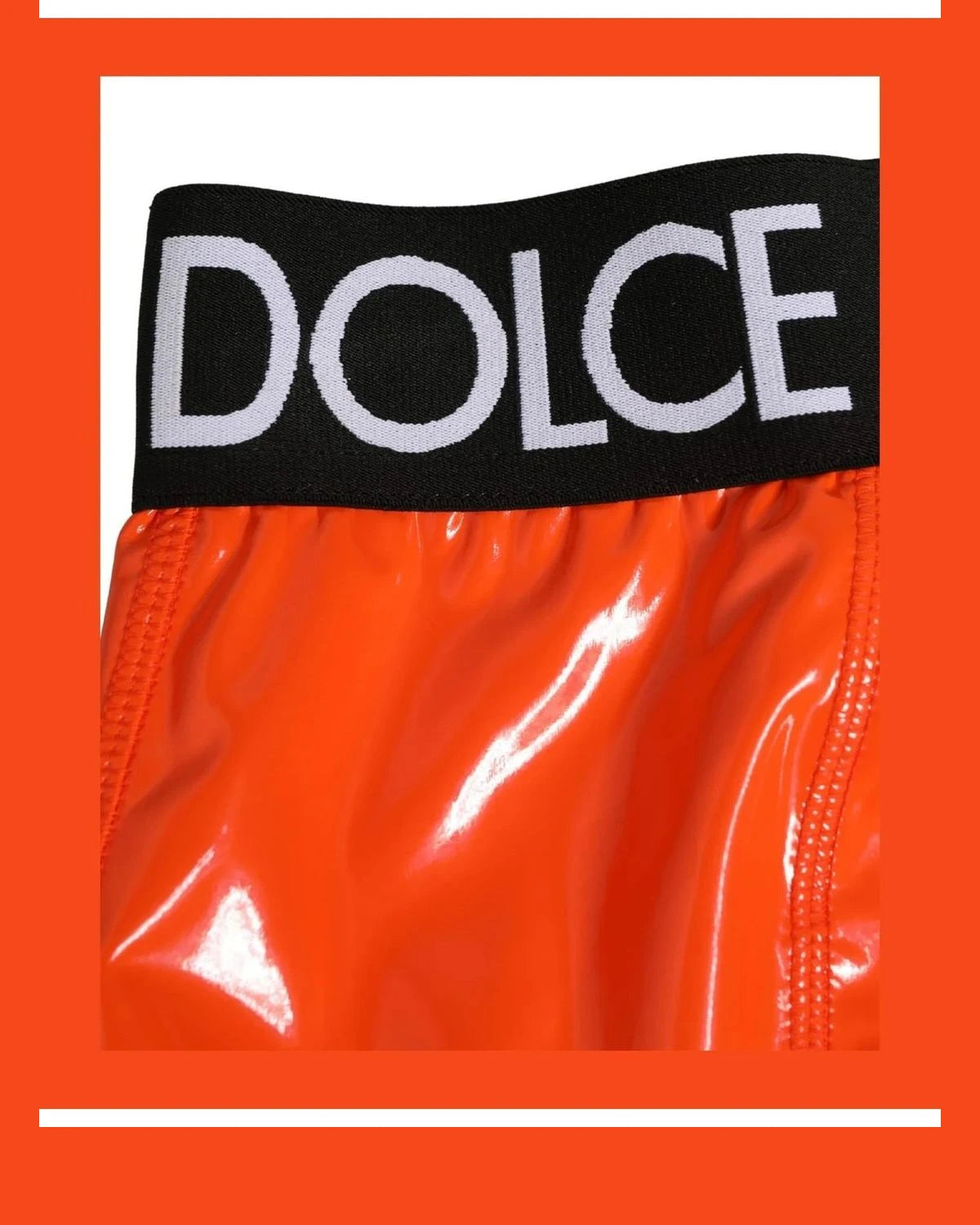 Dolce & Gabbana High Waisted Brief in orange, Elastane — view 5