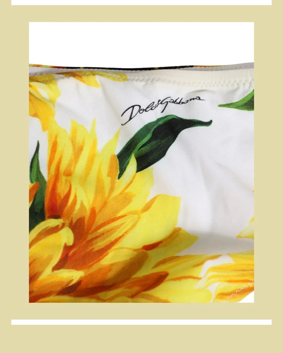 Dolce & Gabbana Classic Bikini in yellow, Elastane