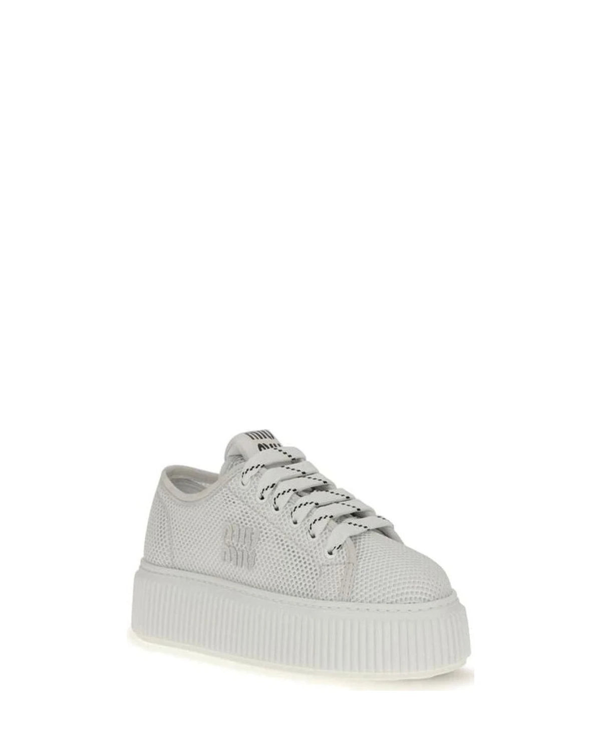Miu Miu White Platform Sneakers