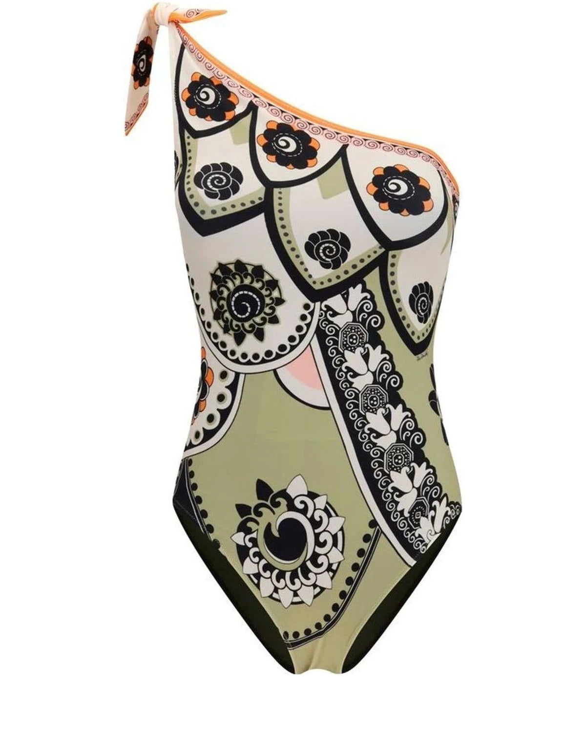 La Double J One-Piece Swimsuit in beige, Polyamide