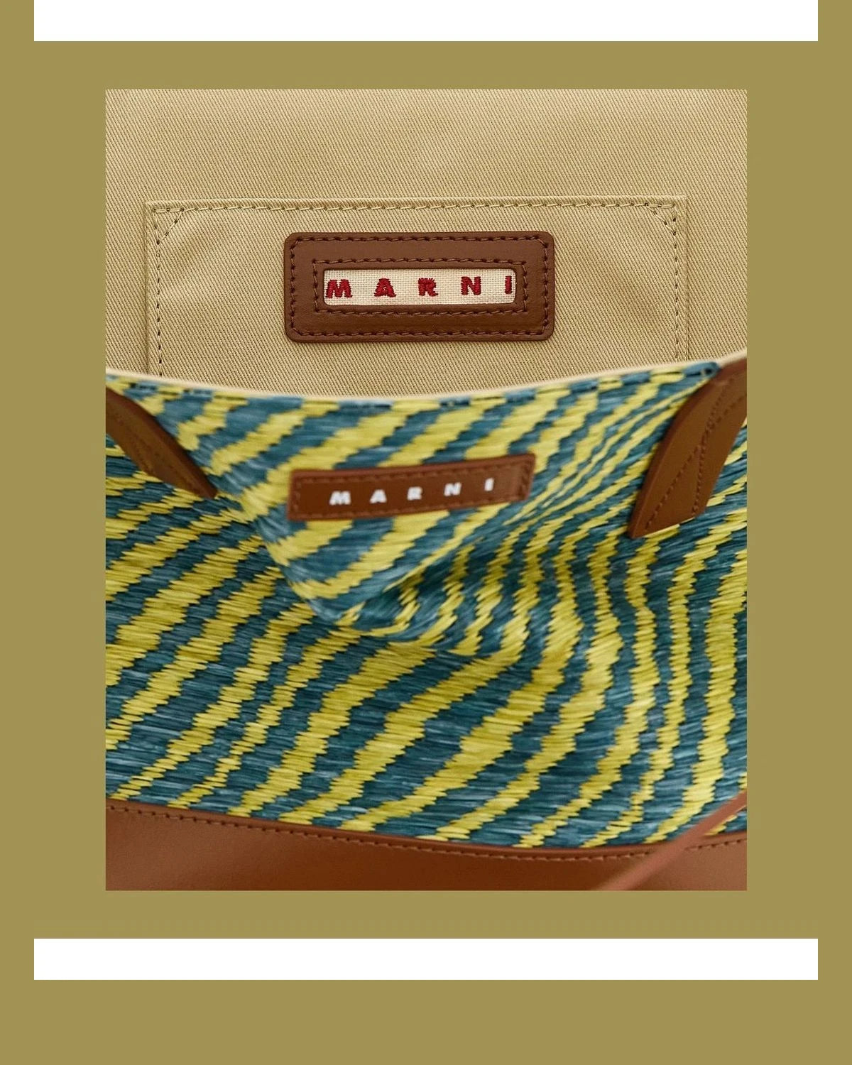 Marni Tote Bag in green, Polyamide — view 4