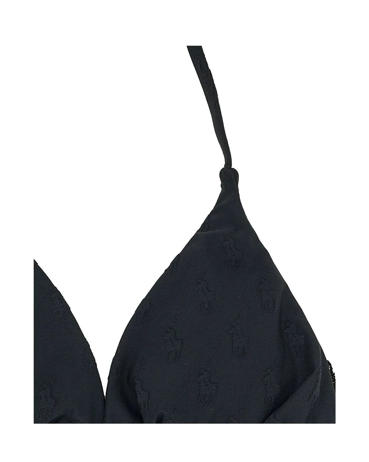 Polo Ralph Lauren Swimwear Top in black, Recycled Polyester — view 3