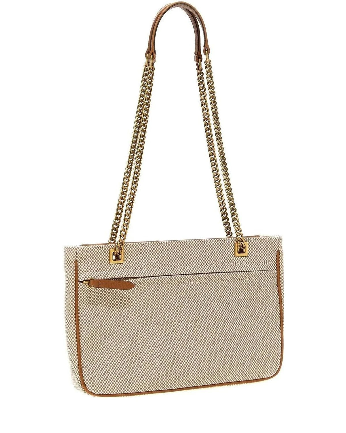 Valentino Garavani Shoulder Bag in beige, Cotton — view 2