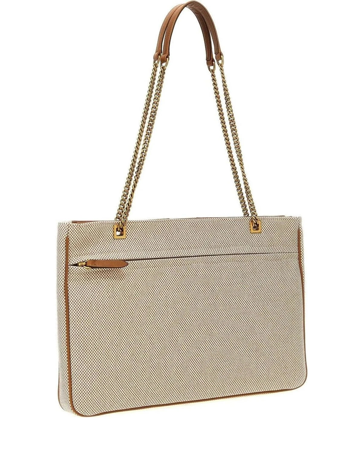 Valentino Garavani Shoulder Bag in beige, Cotton — view 2