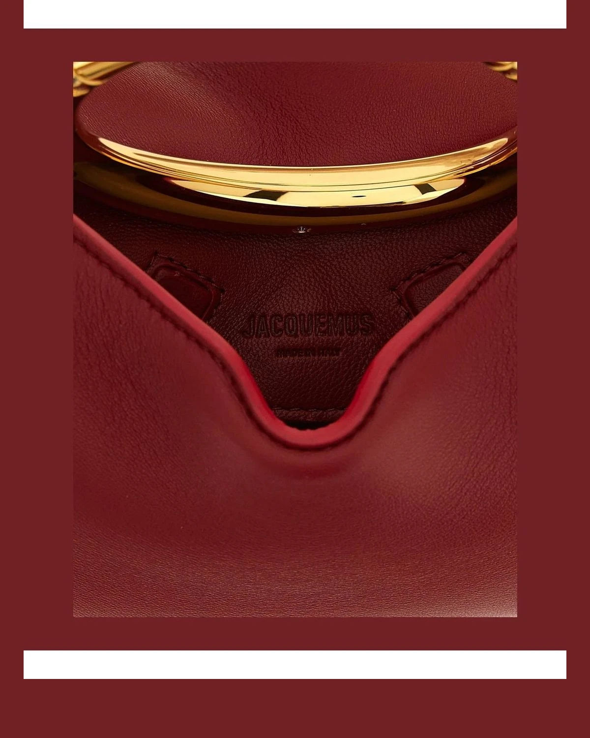 Jacquemus Shopper Bag in red, Lamb Leather — view 4