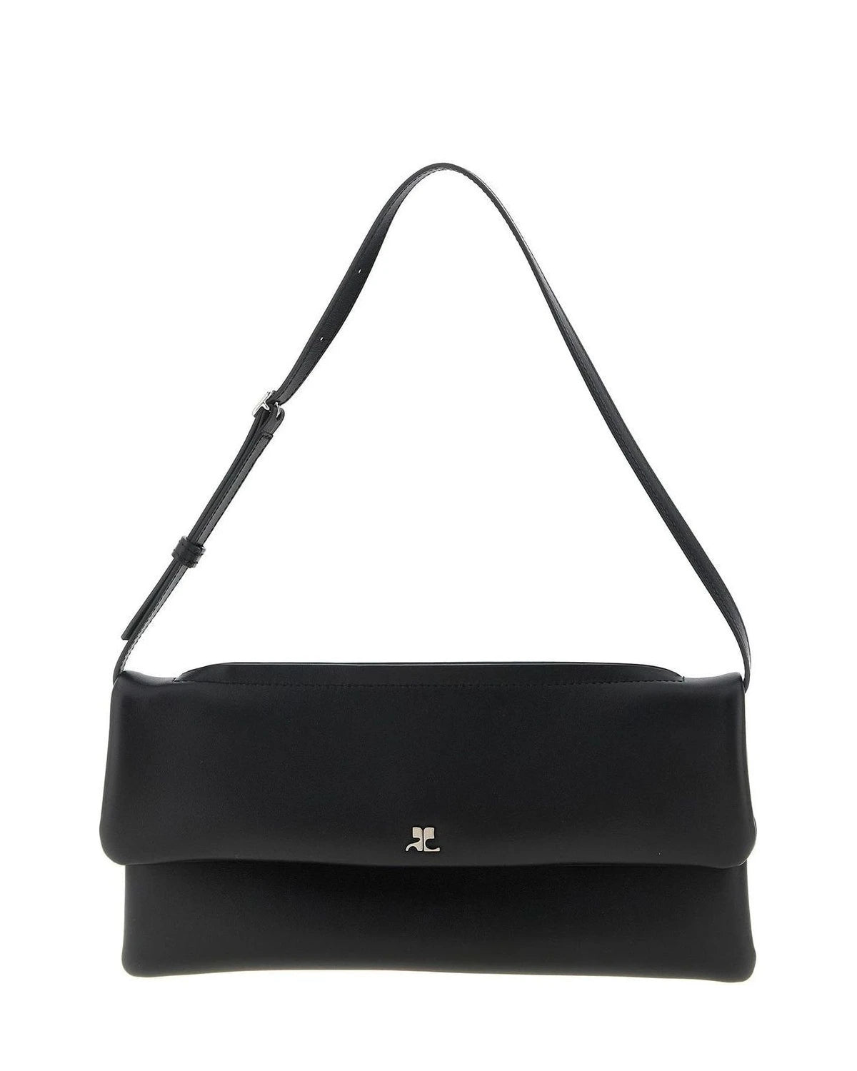 Courrèges Shoulder Bag in black, Cow Leather