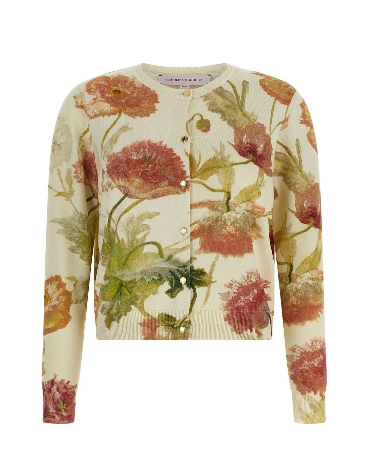 Carolina Herrera Cardigan in white, Silk