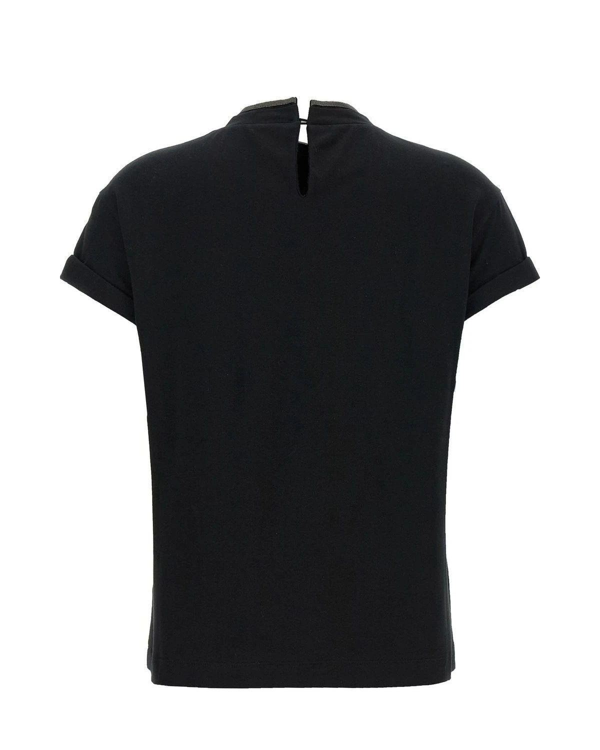 Brunello Cucinelli T-Shirt in black, Cotton — view 2