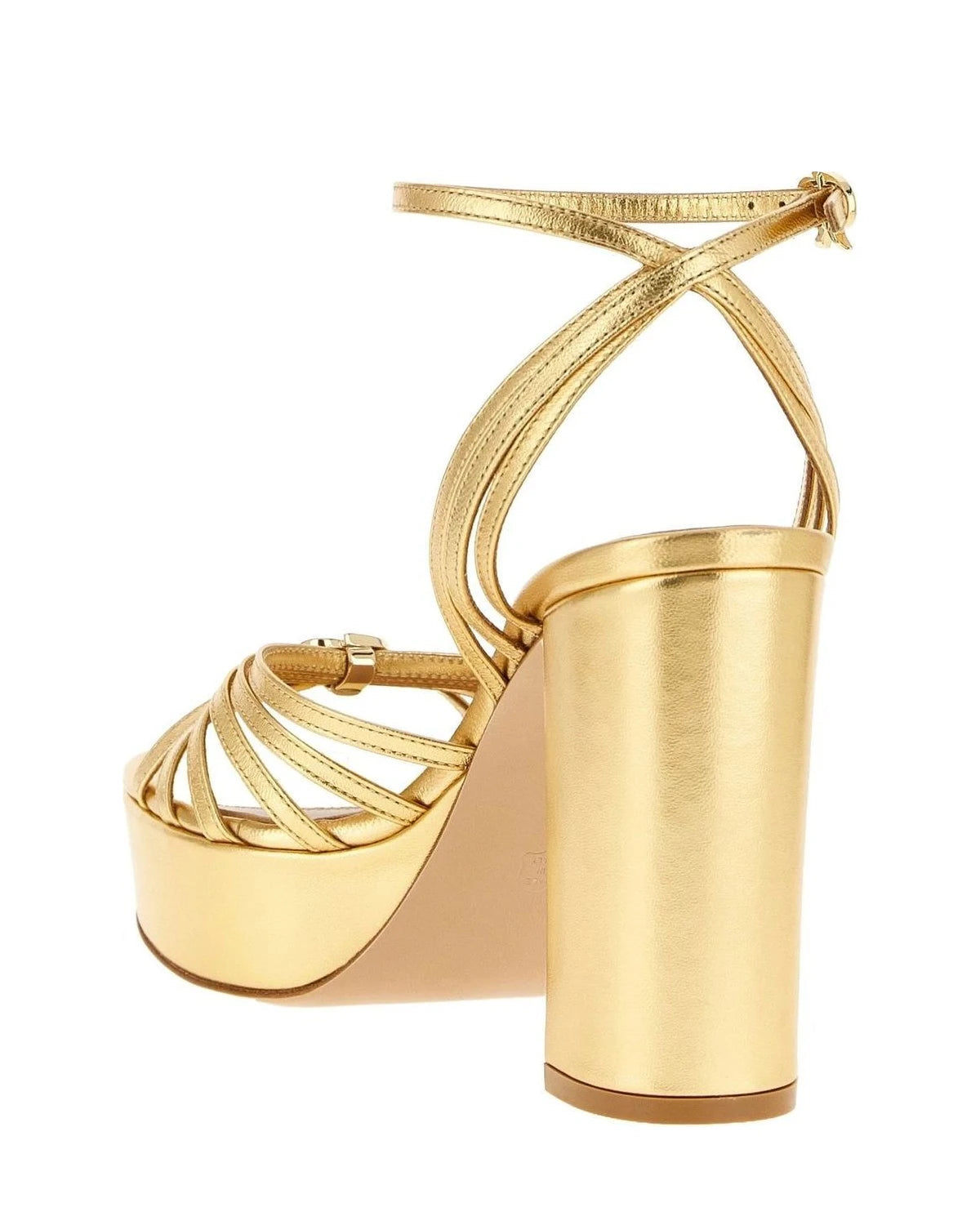 Gianvito Rossi Gold Stiletto Sandals