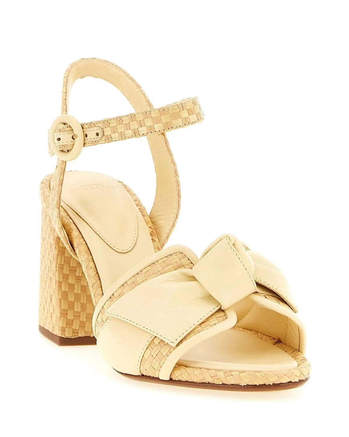 Alexandre Birman Cowhide Beige Platform Sandals