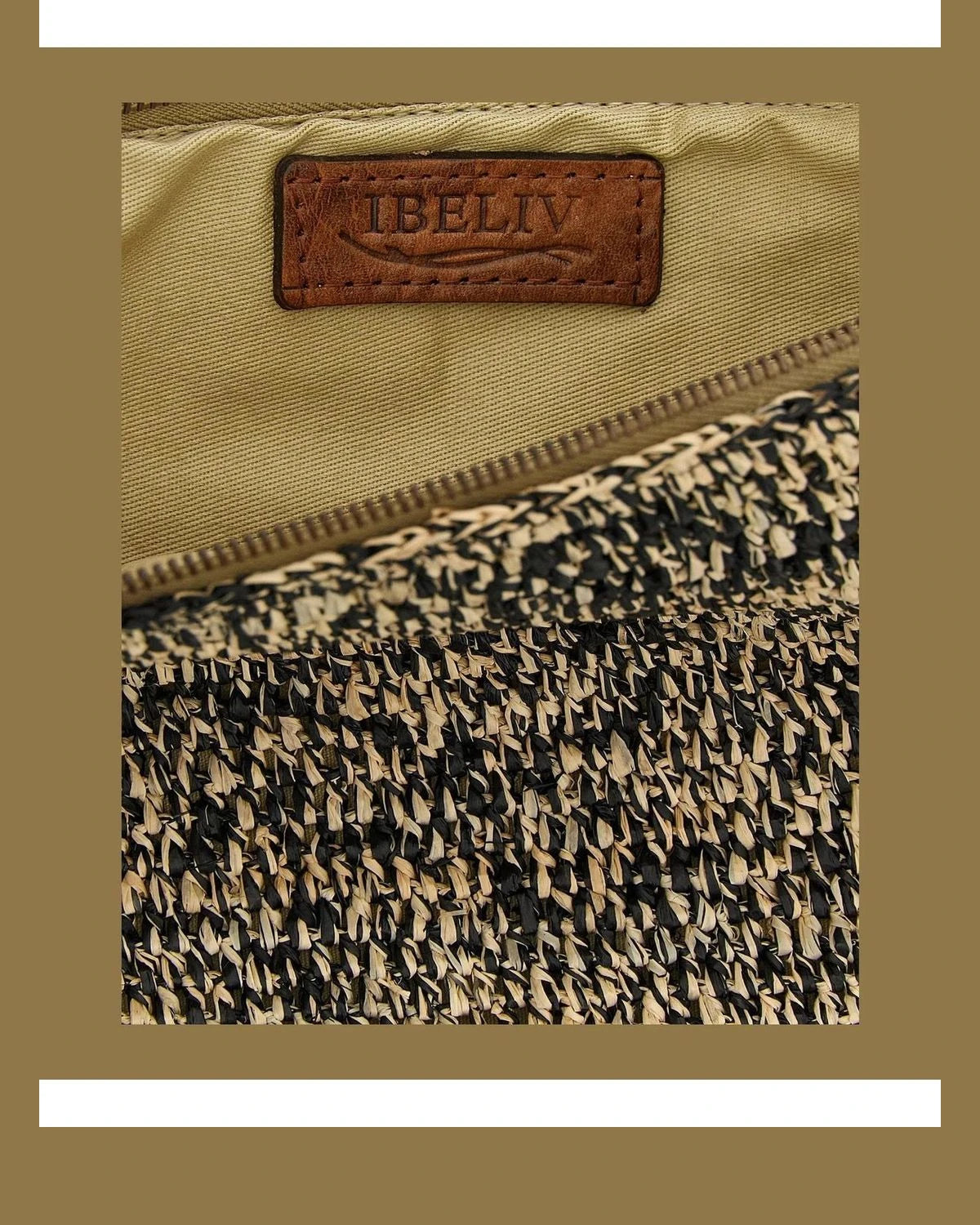Ibeliv Clutch Bag in multicolor, Raffia — view 4