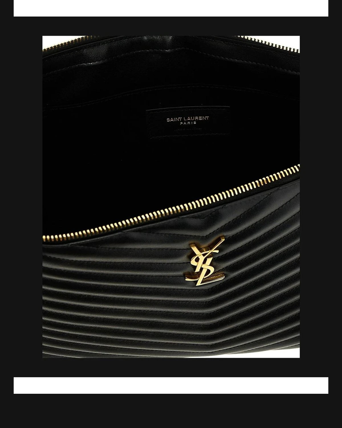 Saint Laurent Envelope Clutche in black, Calfskin Leather ā view 4