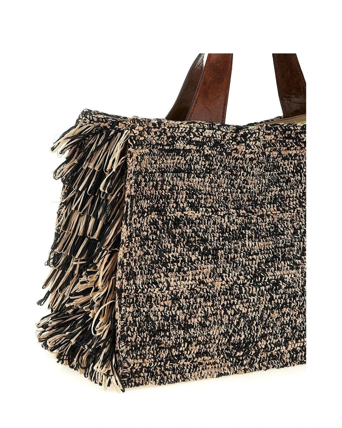 Ibeliv Tote Bag in brown, Raffia — view 3