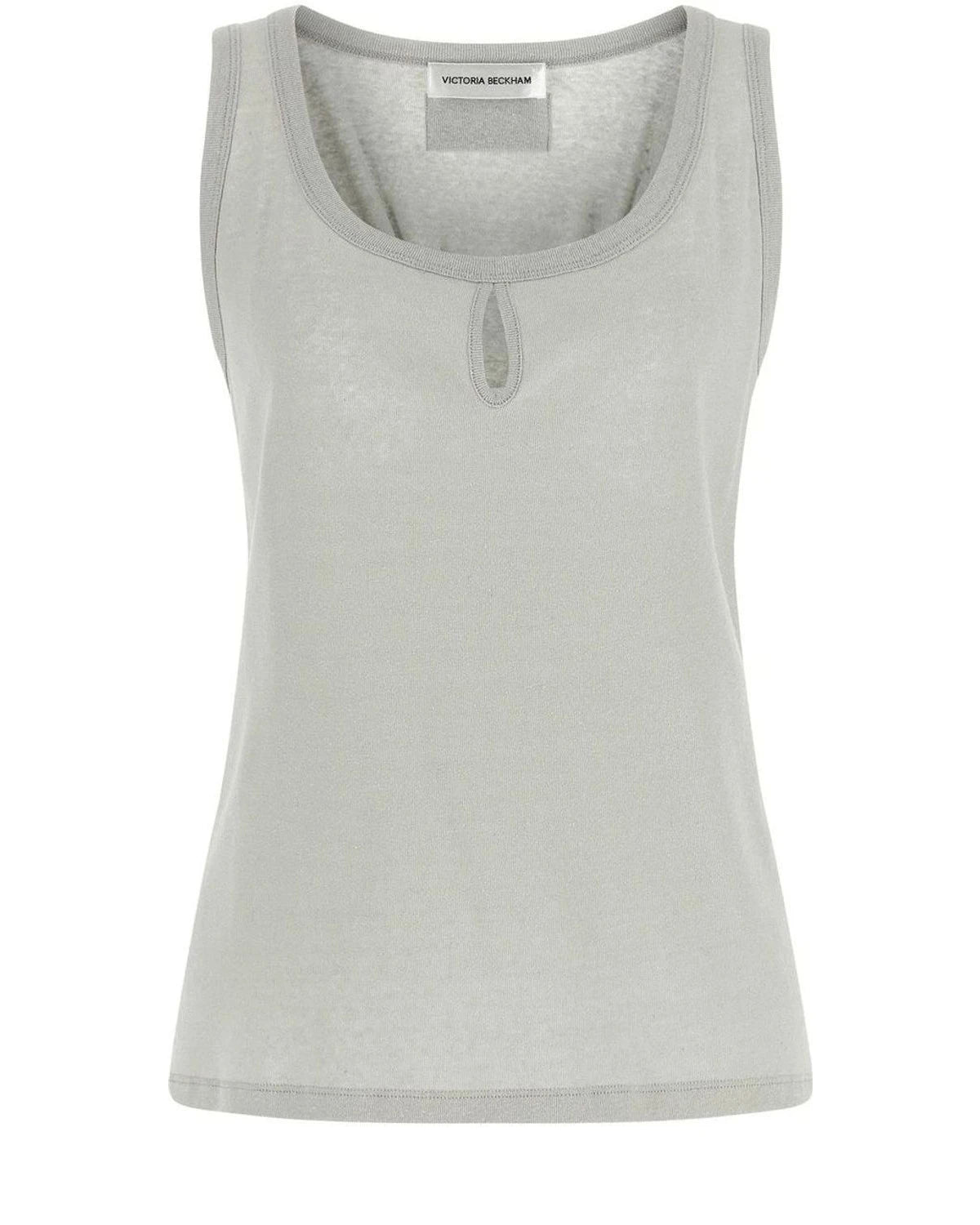 Victoria Beckham Tank Top in gray, Cotton