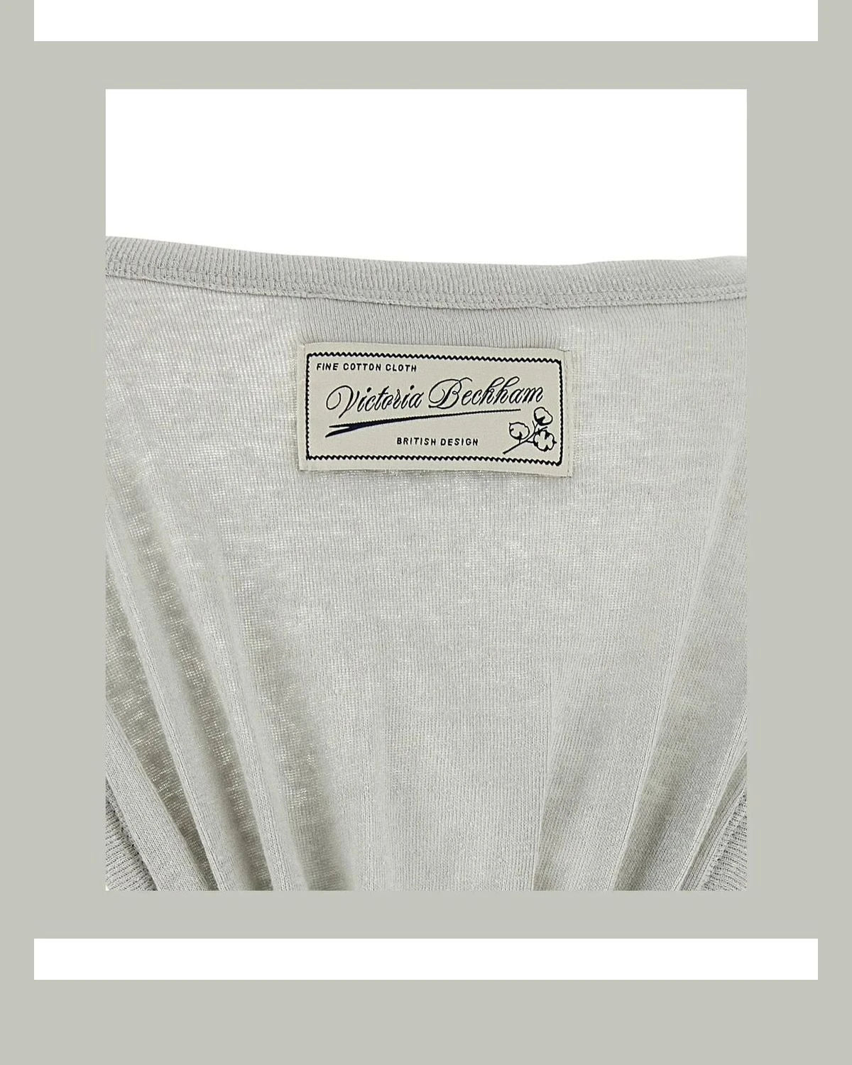 Victoria Beckham Tank Top in gray, Cotton — view 4