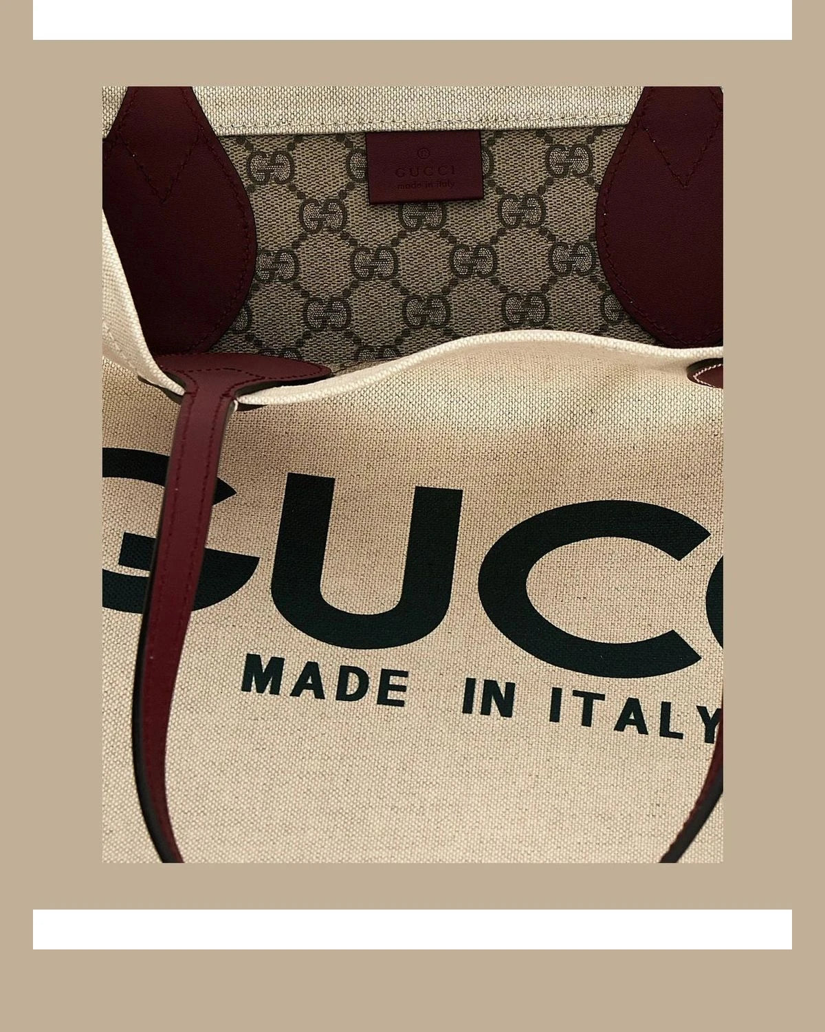 Gucci Tote Bag in beige, Polyurethane — view 4