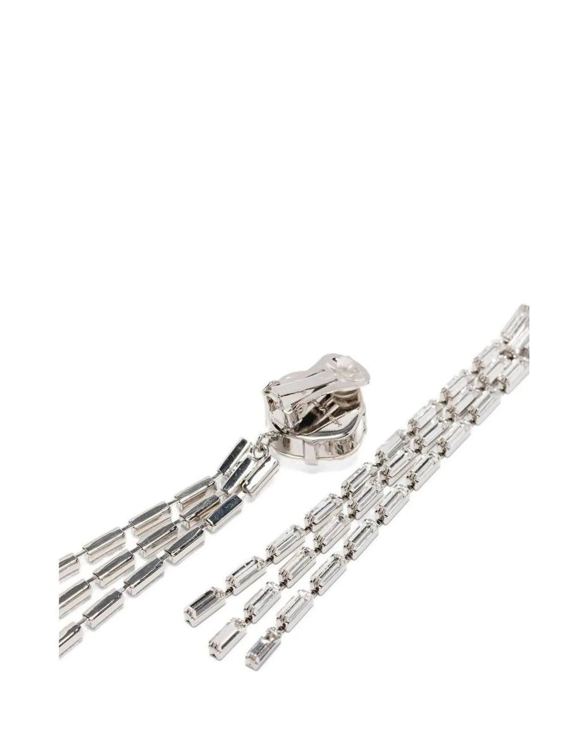 Alessandra Rich Earring in silver, Glass โ view 2