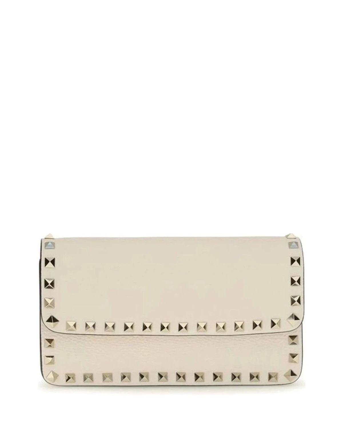 Valentino Garavani Clutch Bag in beige, Calf Leather