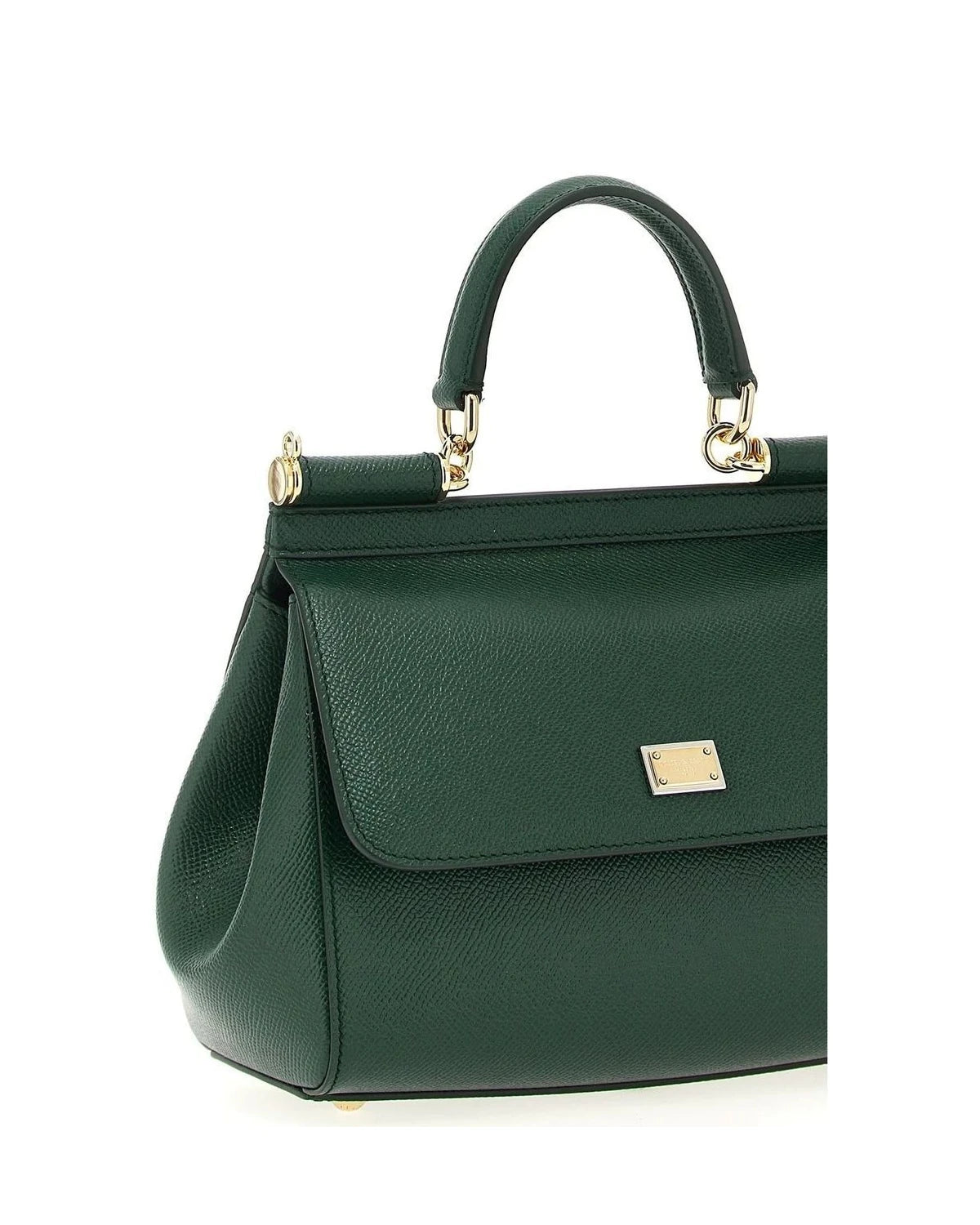 Dolce & Gabbana Satchel Bag in green, Calfskin Leather — view 3
