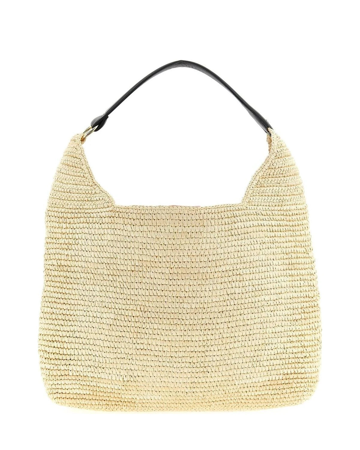 Maison Michel Shoulder Bag in beige, Raffia