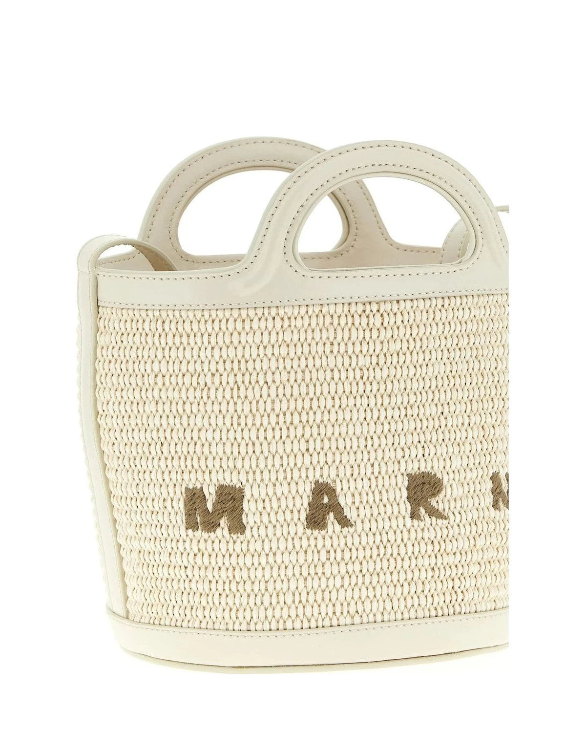 Marni Bucket Bag in white, Cotton โ view 3