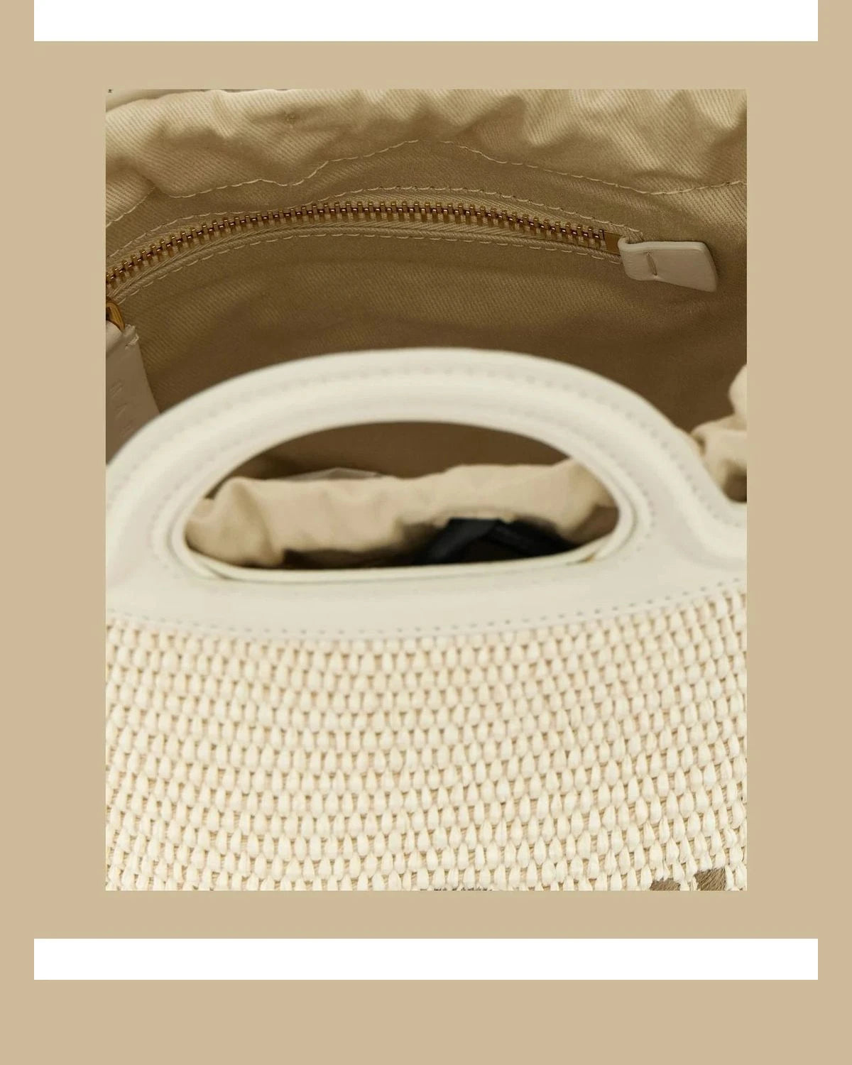 Marni Bucket Bag in white, Cotton โ view 4