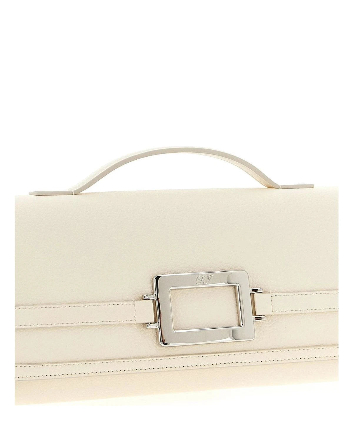 Roger Vivier Clutch Bag in white, Calfskin Leather β view 3