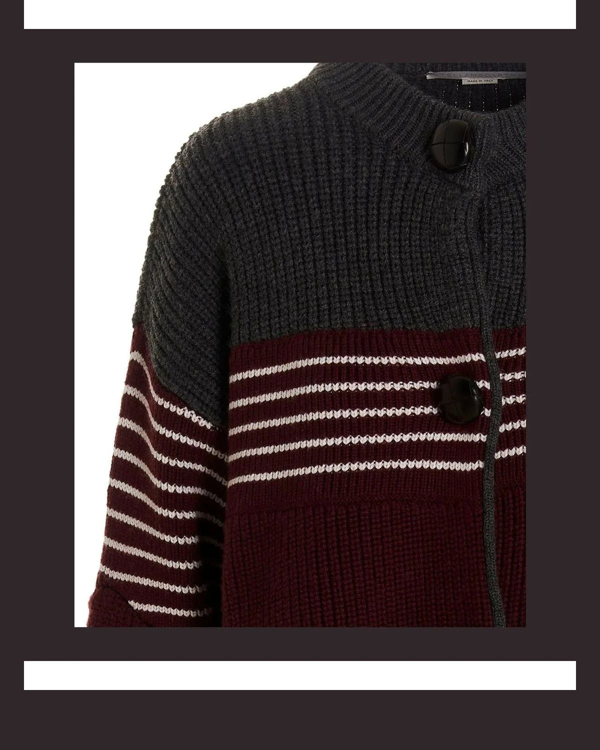 Stella McCartney Wrap Coat in multicolor, Virgin Wool — view 3