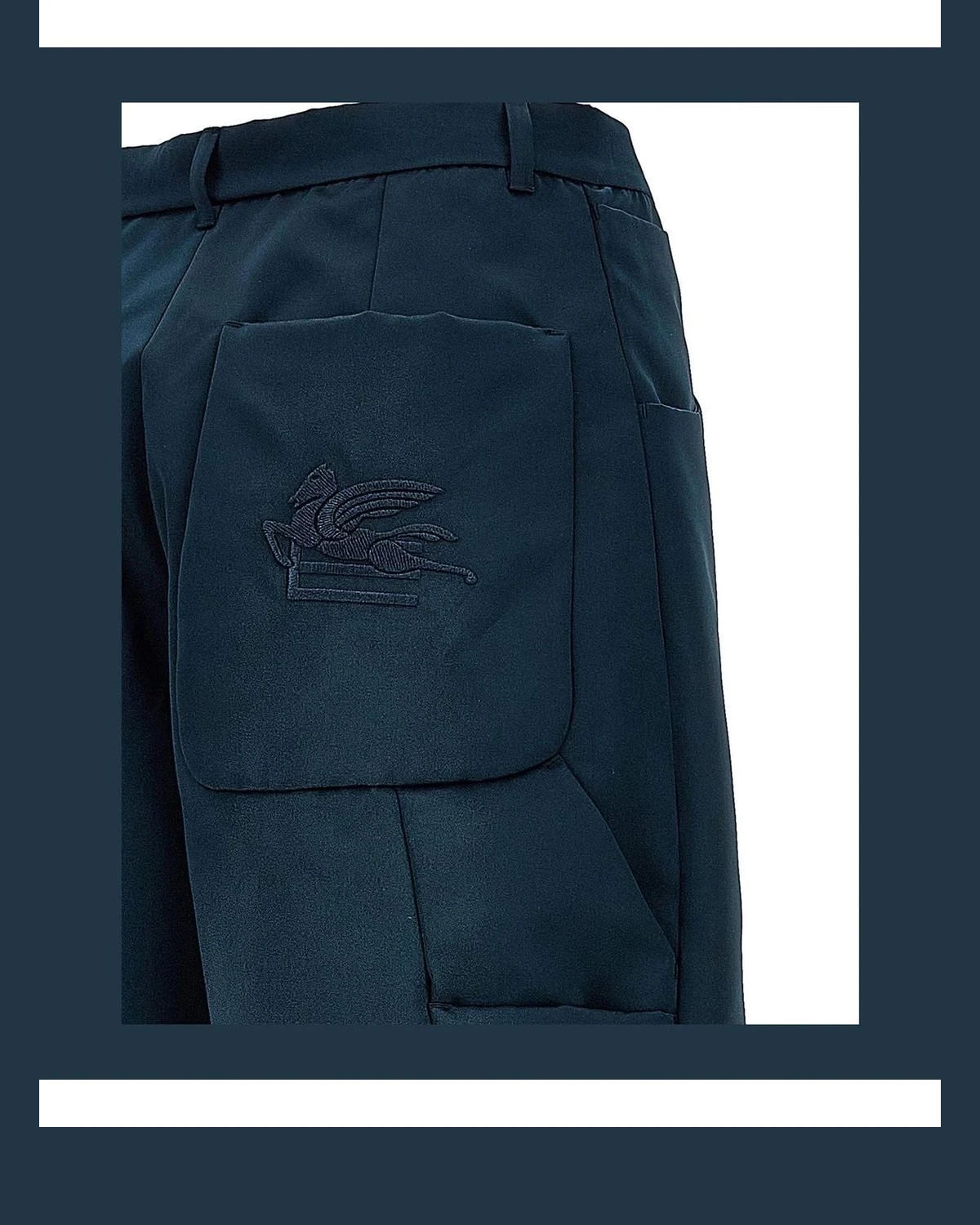 Etro Trouser in blue, Polyester — view 4