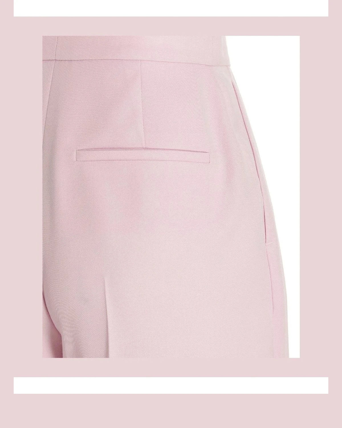 Alexander McQueen Trouser in pink, Wool — view 4