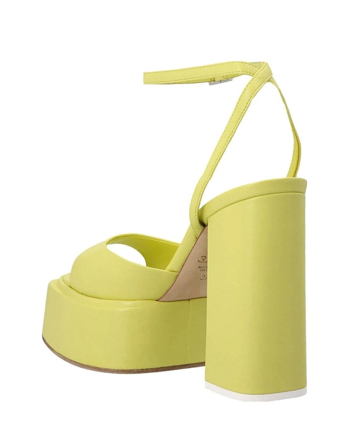 3Juin Heels in yellow, Leather — view 2