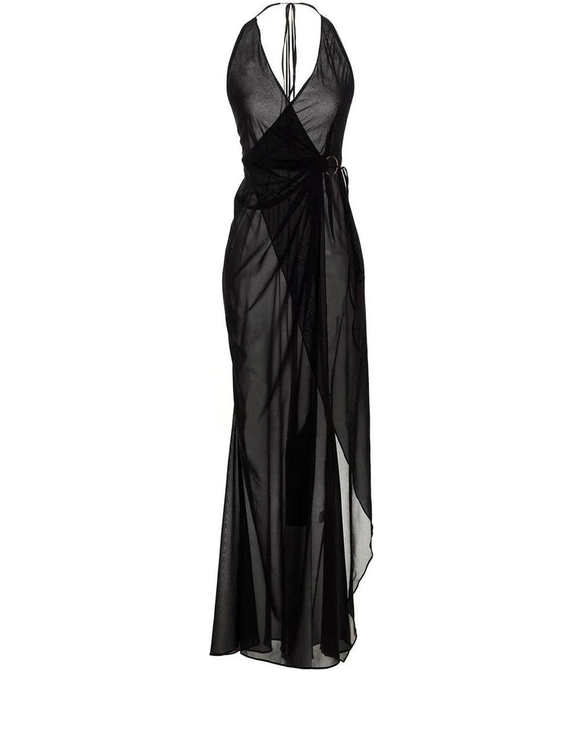 Louisa Ballou Dresse in black, Silk