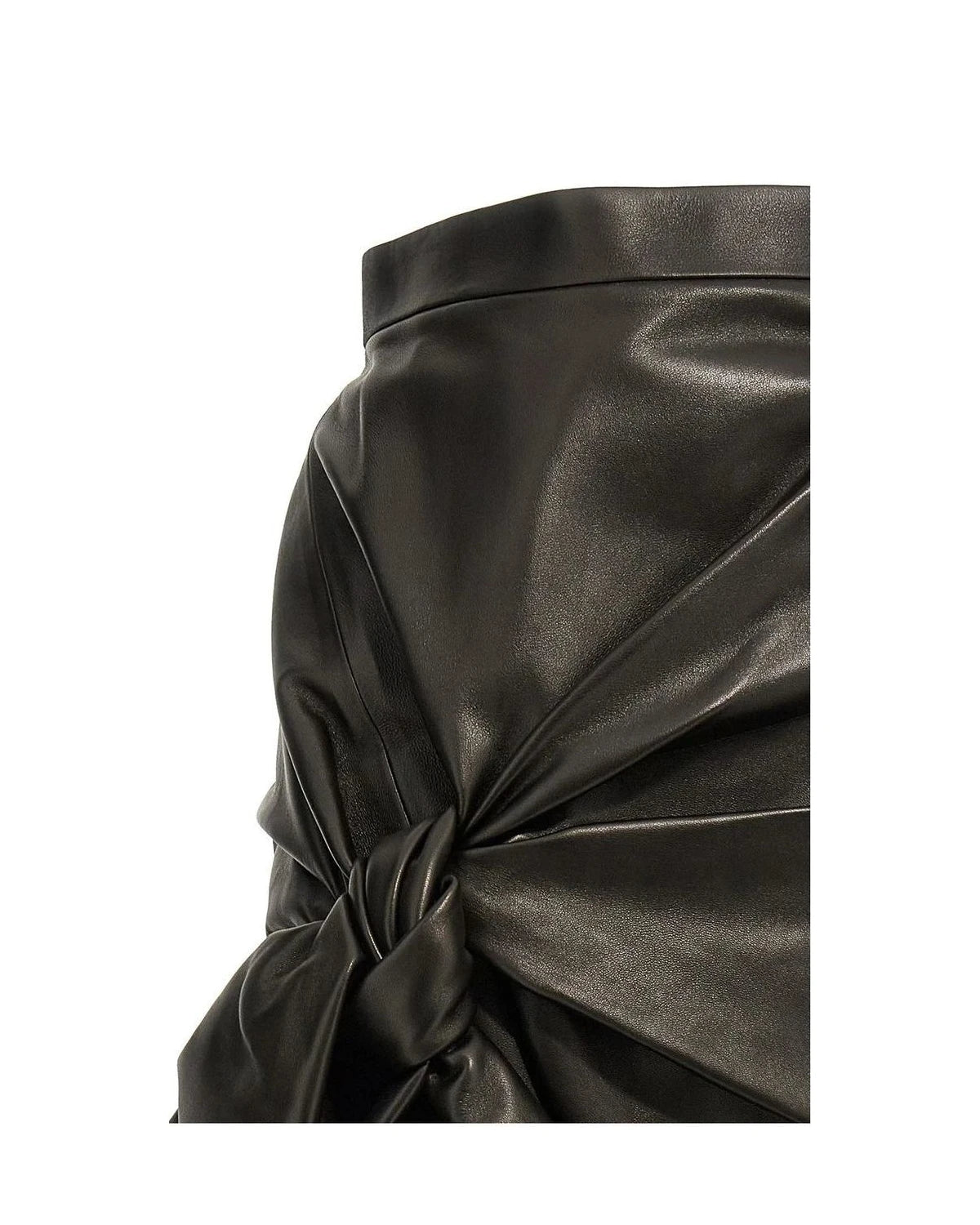 Alexander McQueen Skirt in black, Lamb Leather — view 3