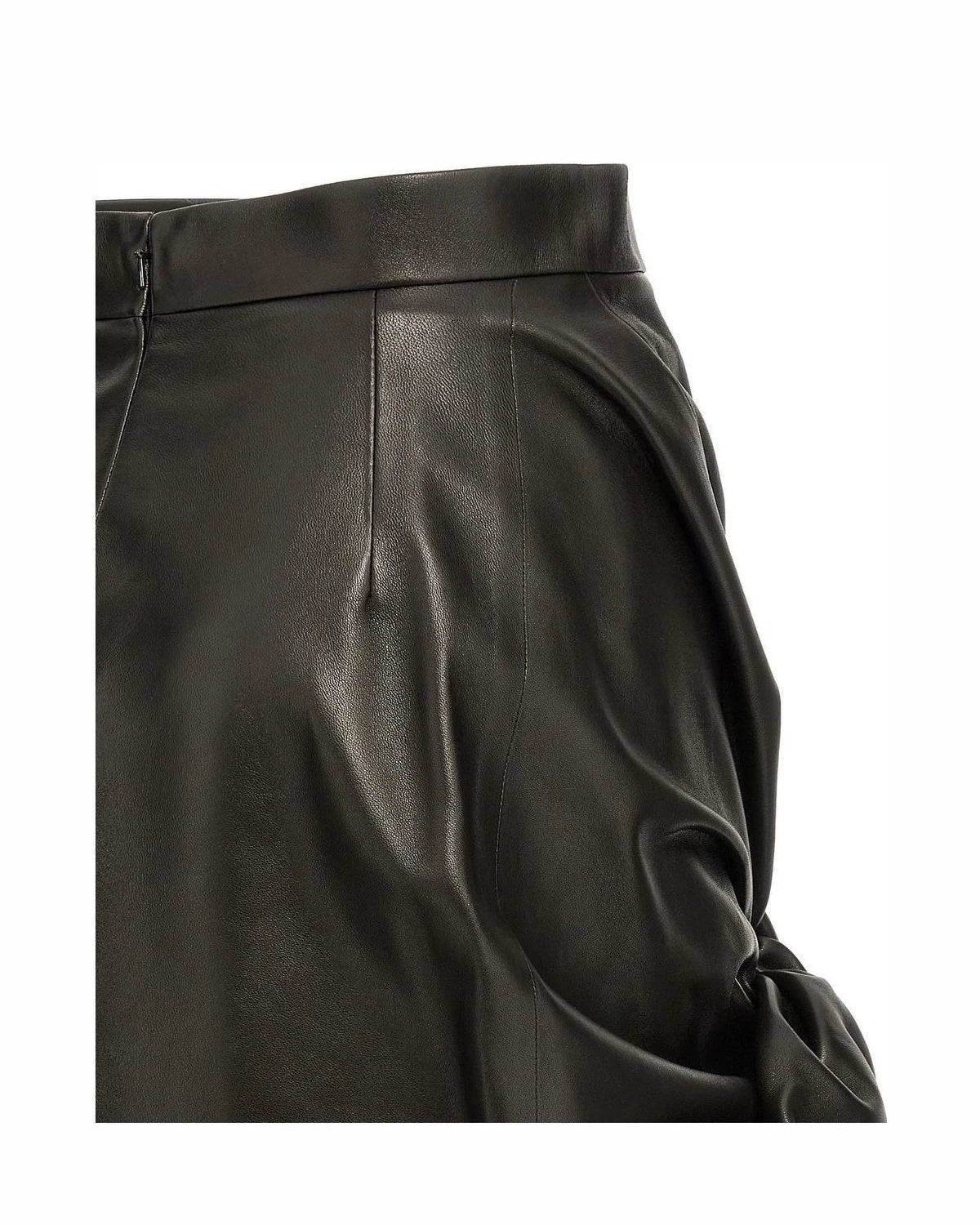 Alexander McQueen Skirt in black, Lamb Leather — view 4