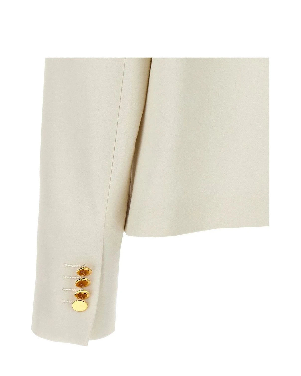Kiton Bolero Jacket in white, Virgin Wool — view 4