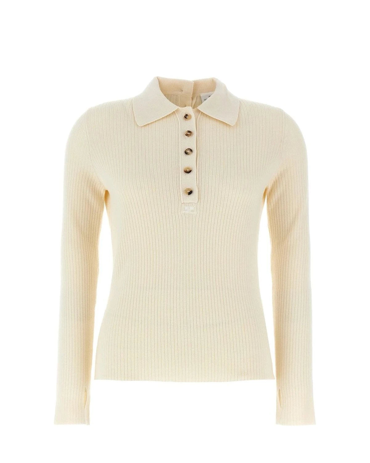 Courrèges Sweater in white, Cotton