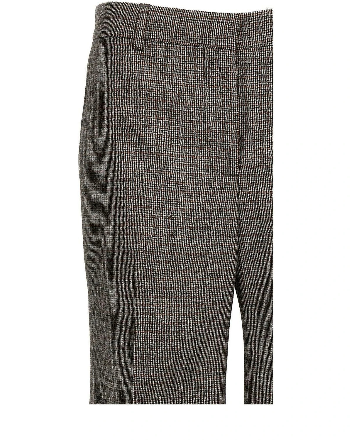 Gray Wool Flared Pants